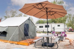 Moab RV Resort Glamping Setup Tent in RV Park #4 OK-T4